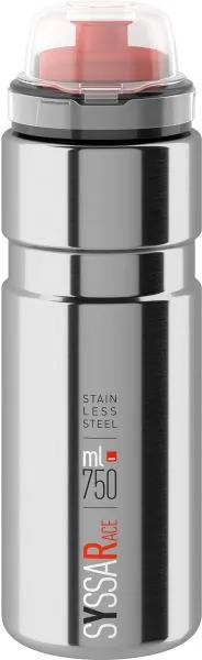 Elite Trinkflasche Syssa Race — Zilverglanzend, maat 750 ML