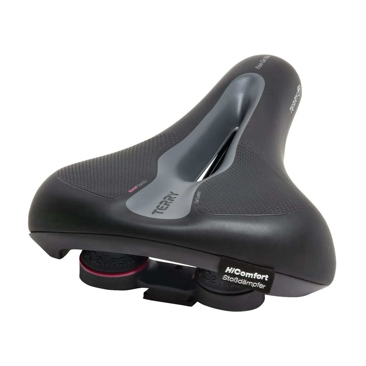 Terry Fisio Flex Gel Max Women Sattel — Zwart, maat 12-15 cm