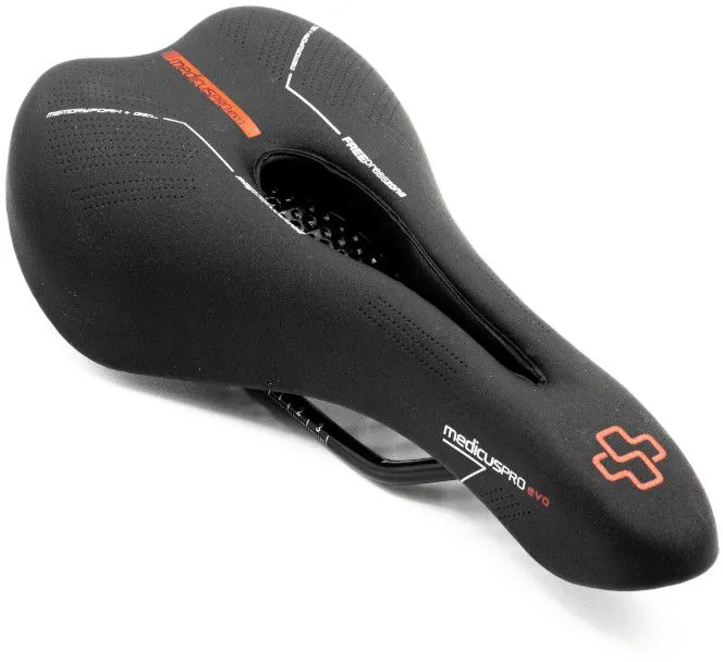 Wittkop Medicus Pro Evo 7.0 MTB Gel Sattel — Zwart, maat 275x135 mm