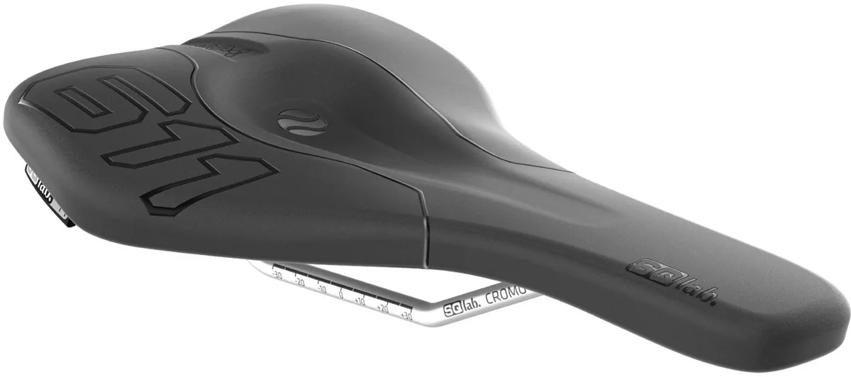SQlab Sattel 611 Ergowave CrMo — Zwart, maat 12 cm