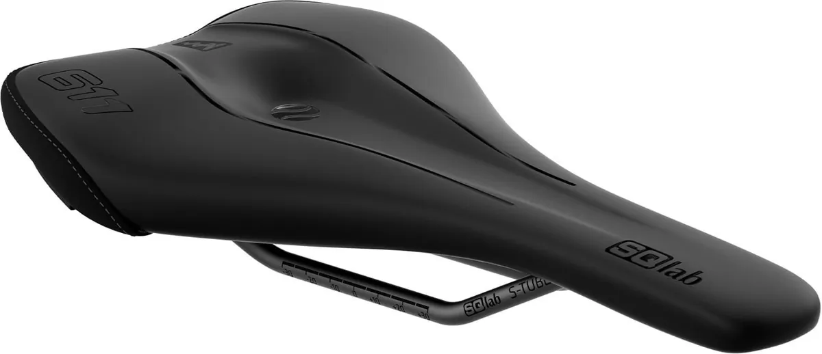 SQlab Sattel 611 Ergowave active 2.1 S-Tube — Zwart, maat 13 cm