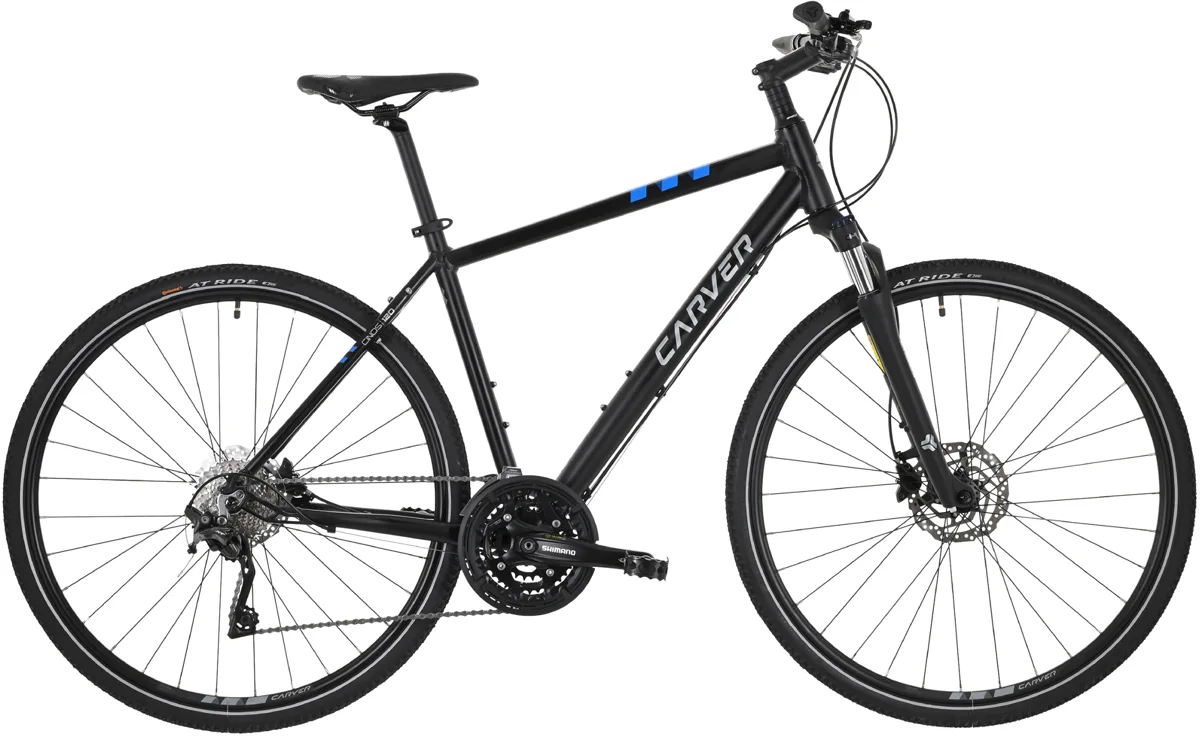 Carver Cinos 120 — black silver processblue, maat 50 cm
