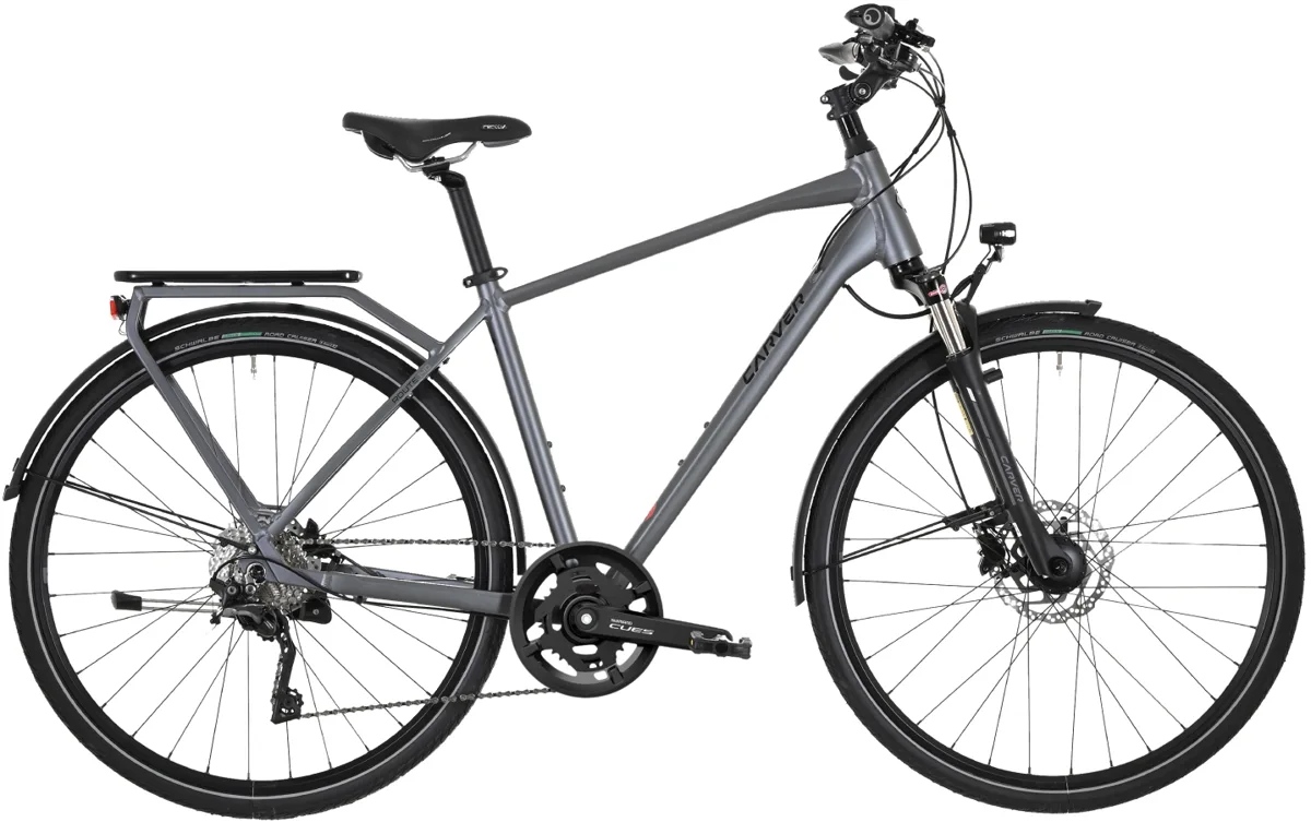 Carver Route 140 20s — anthracite black reflective, maat 50 cm