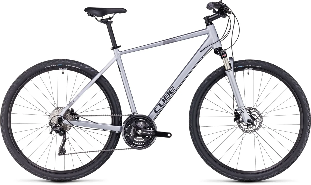 Cube Nature EXC — polarsilver´n´black, maat 46 cm