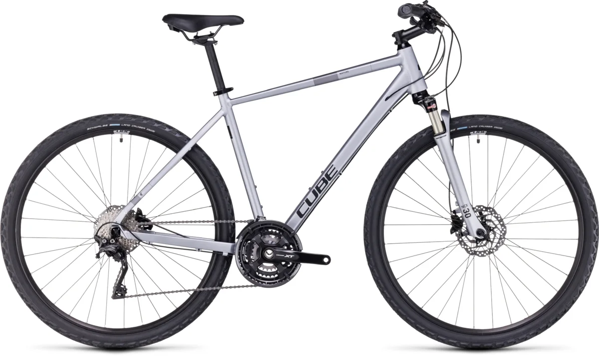 Cube Nature EXC — polarsilver´n´black, maat 46 cm