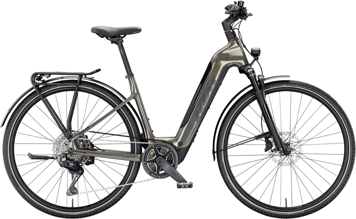 KTM Macina Sport SX Elite Di2 — Olive Pearl/Black Matt, maat 46 cm