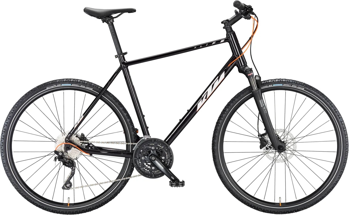 KTM X-Life Action — flaming black (silver+orange matt), maat 51 cm