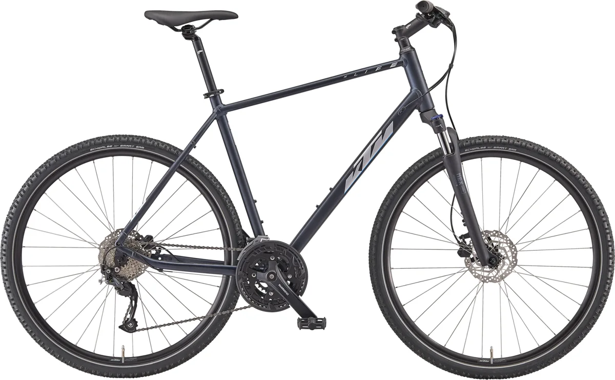 KTM X-Life Road — ultimate dark blue matt (silver+blue), maat 46 cm