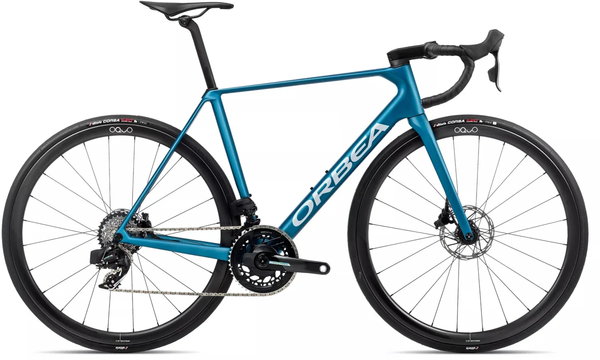 Orbea Orca M21e Team PWR — Slate Blue-Halo Silver, maat 55 cm