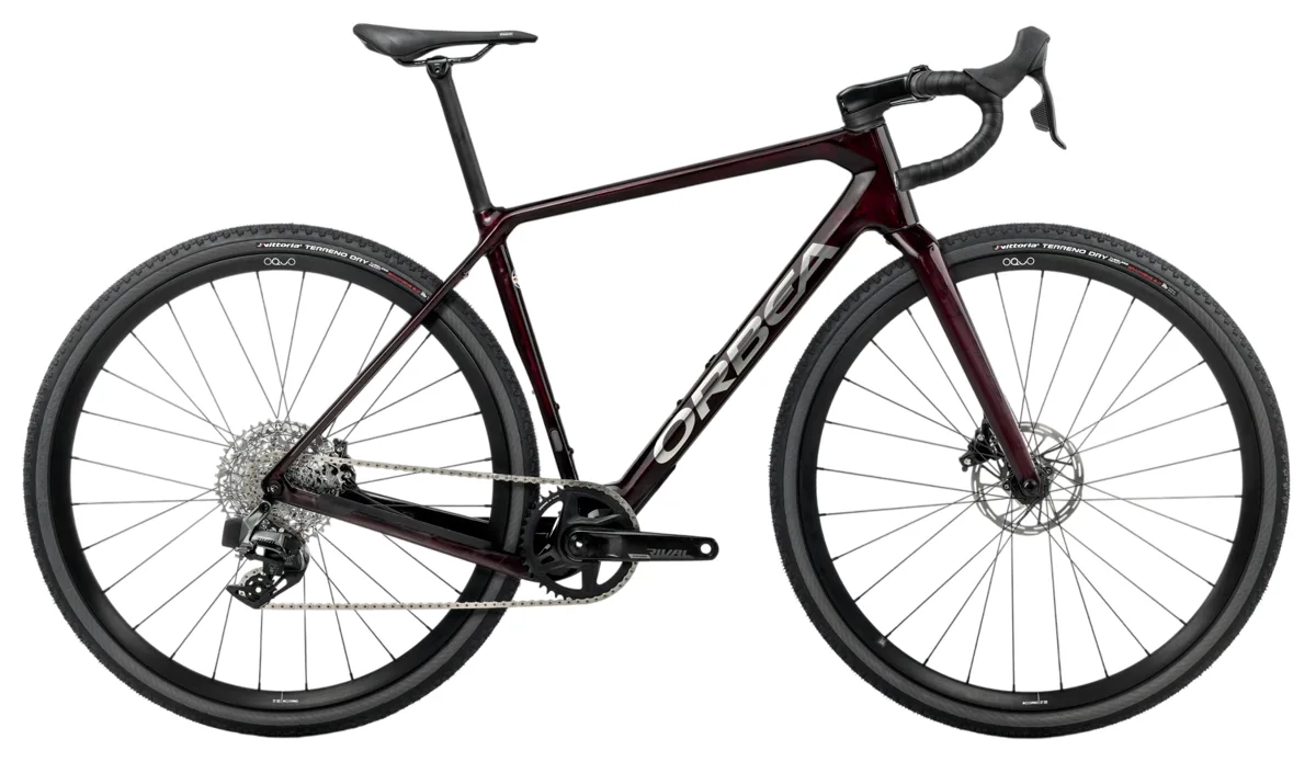 Orbea Terra M31e Team 1X — Wine Red Carbon View (Gloss), maat XL