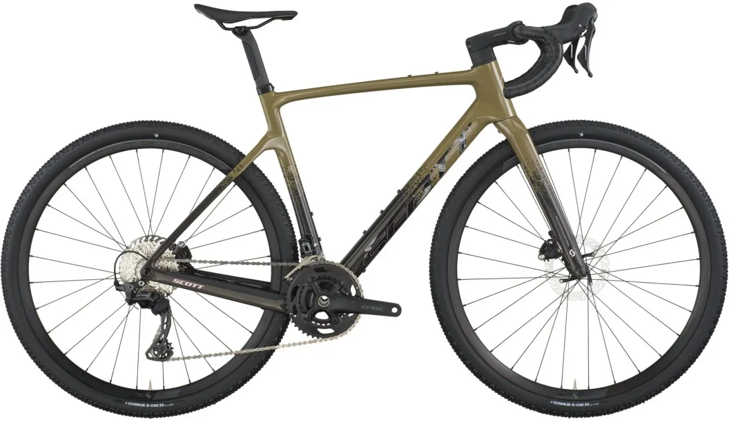 Scott Addict Gravel 40 — kaki green/carbon black, maat M