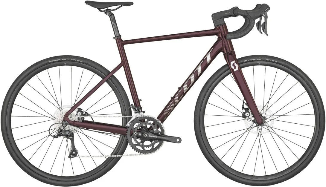 Scott Speedster 30 — Red Tint Raw Alloy, maat L