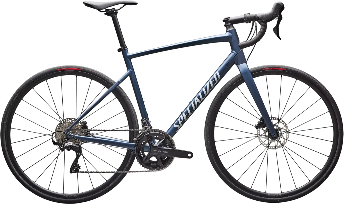 Specialized Allez E5 Comp — Cast Blue Metallic/Dune White, maat 44 cm