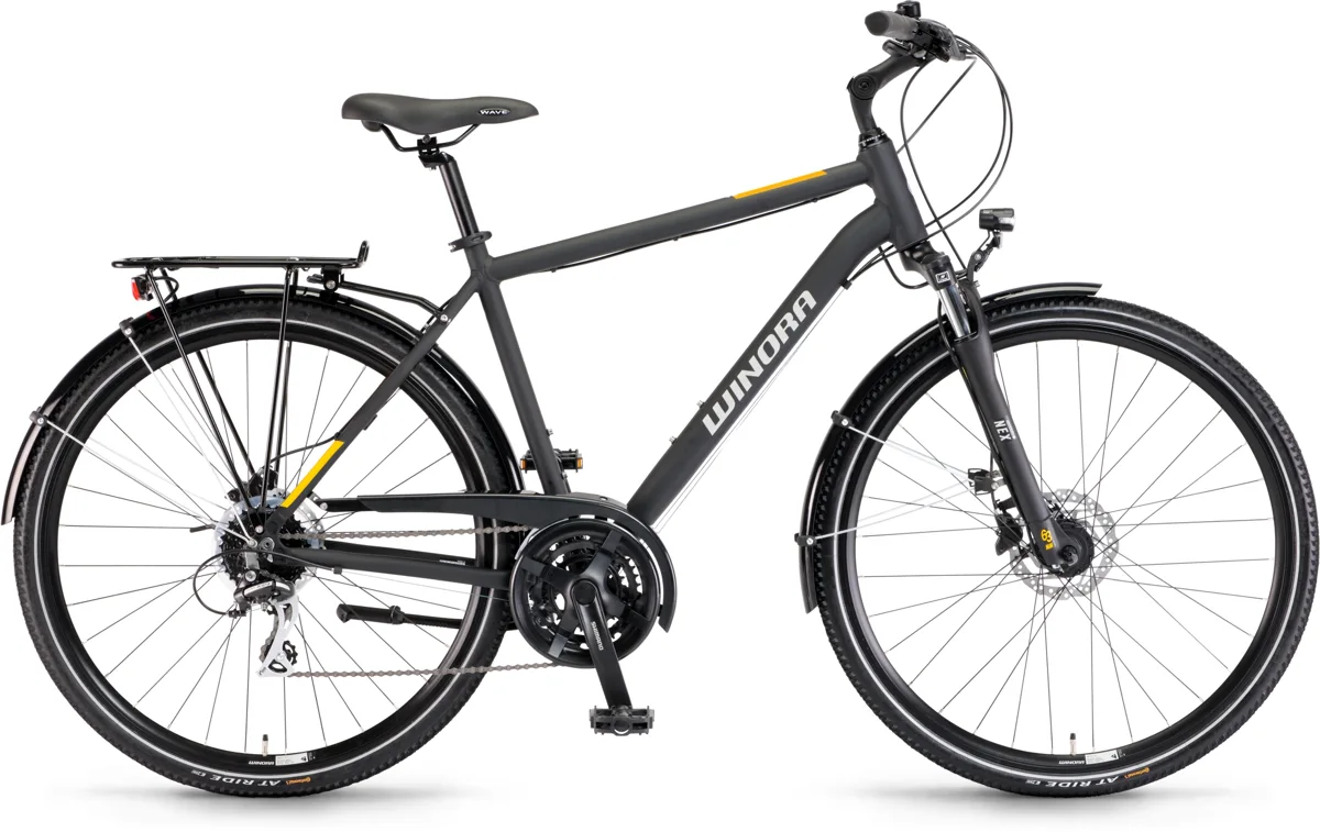 Winora Domingo X24 — Black Matte, maat 52 cm