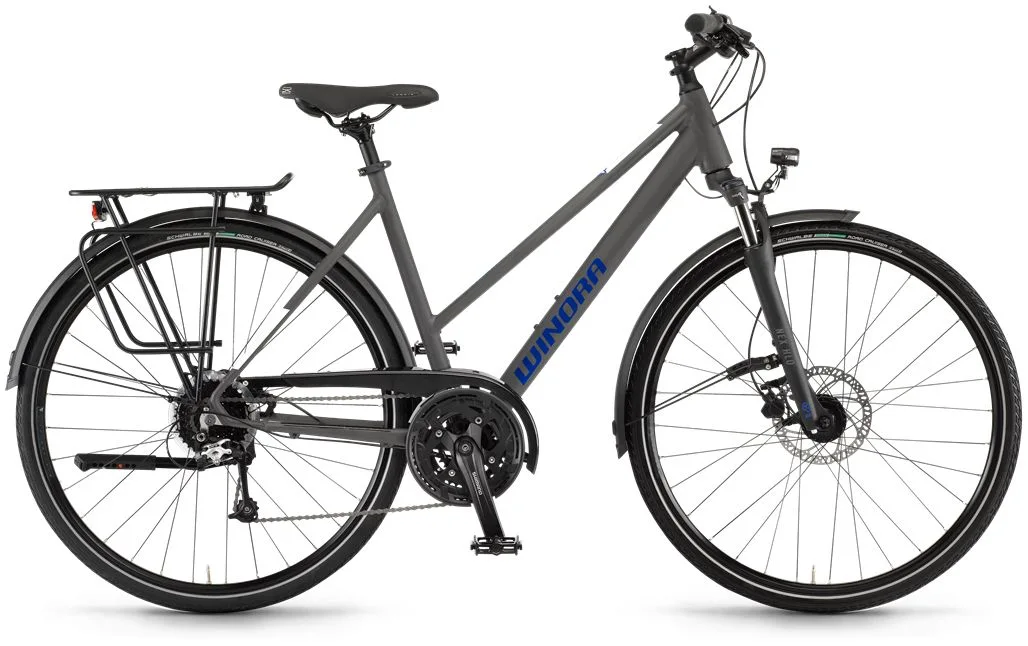 Winora Domingo 27 — Microchip Grey matt, maat 44 cm