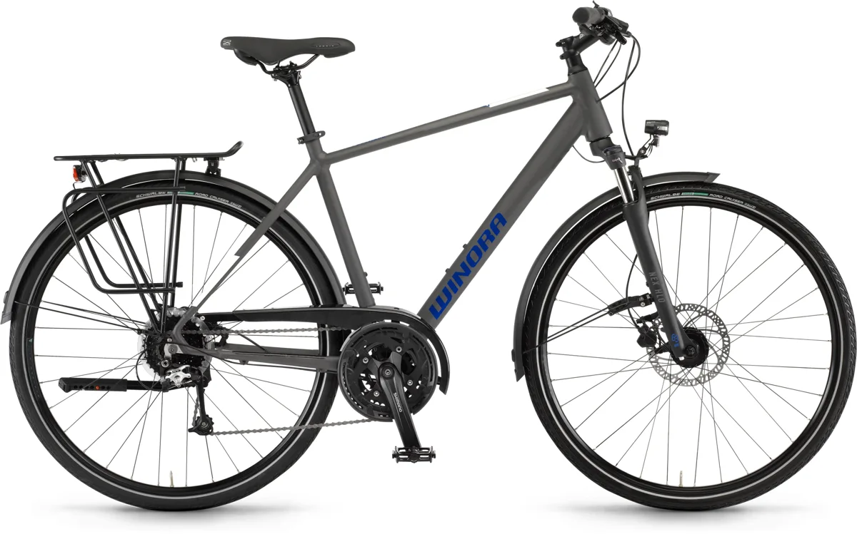 Winora Domingo 27 — Microchip Grey matt, maat 52 cm